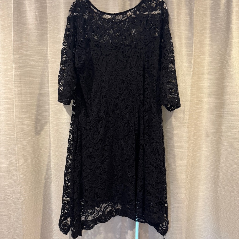 Lane Bryant Plus Black A-line Cocktail Dress